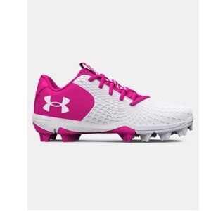 Under Armour Glyde 2.0 RM Softball Cleats Womens 11 White Tropic Pink 3025586-10